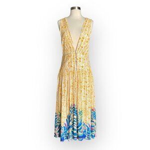Free People Hot House Tropical Midi Dress Boho